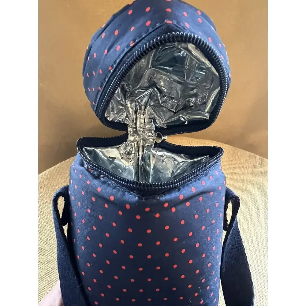 NWOT Insulated Portable Blue and Red Wine Tote--NEVER USED